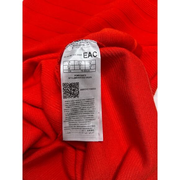 Guess women’s red bodycon sweater dress with mock neck and keyhole cutout Size S - Picture 9 of 10